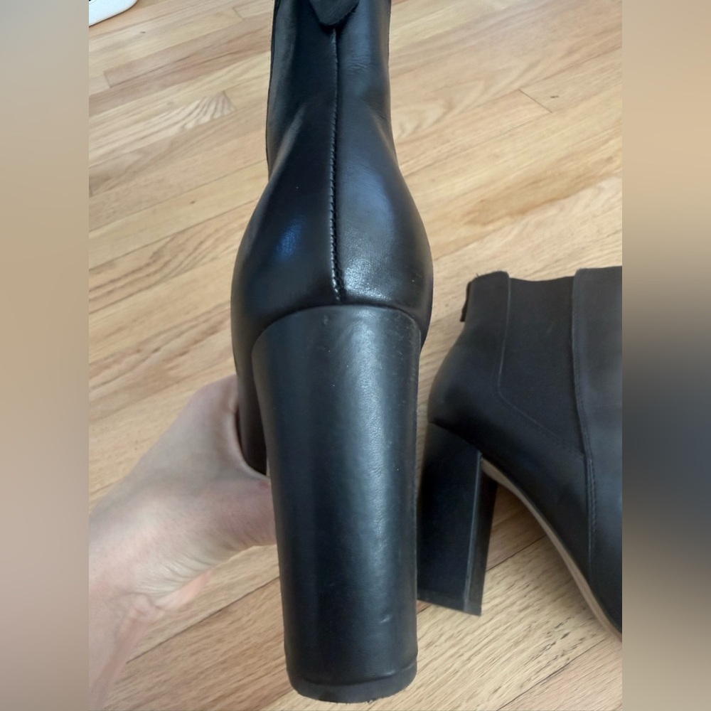 Sam Edelman Black Leather Ankle Booties - Picture 4 of 8